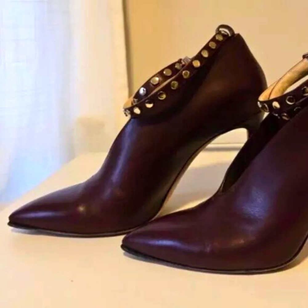 Jimmy Choo Burgundy Lark 100 booties 38.5